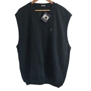 Ashworth Forrest Green Golf Sweater Vest NWT Sz XL Preppy Classic VNeck Pullover